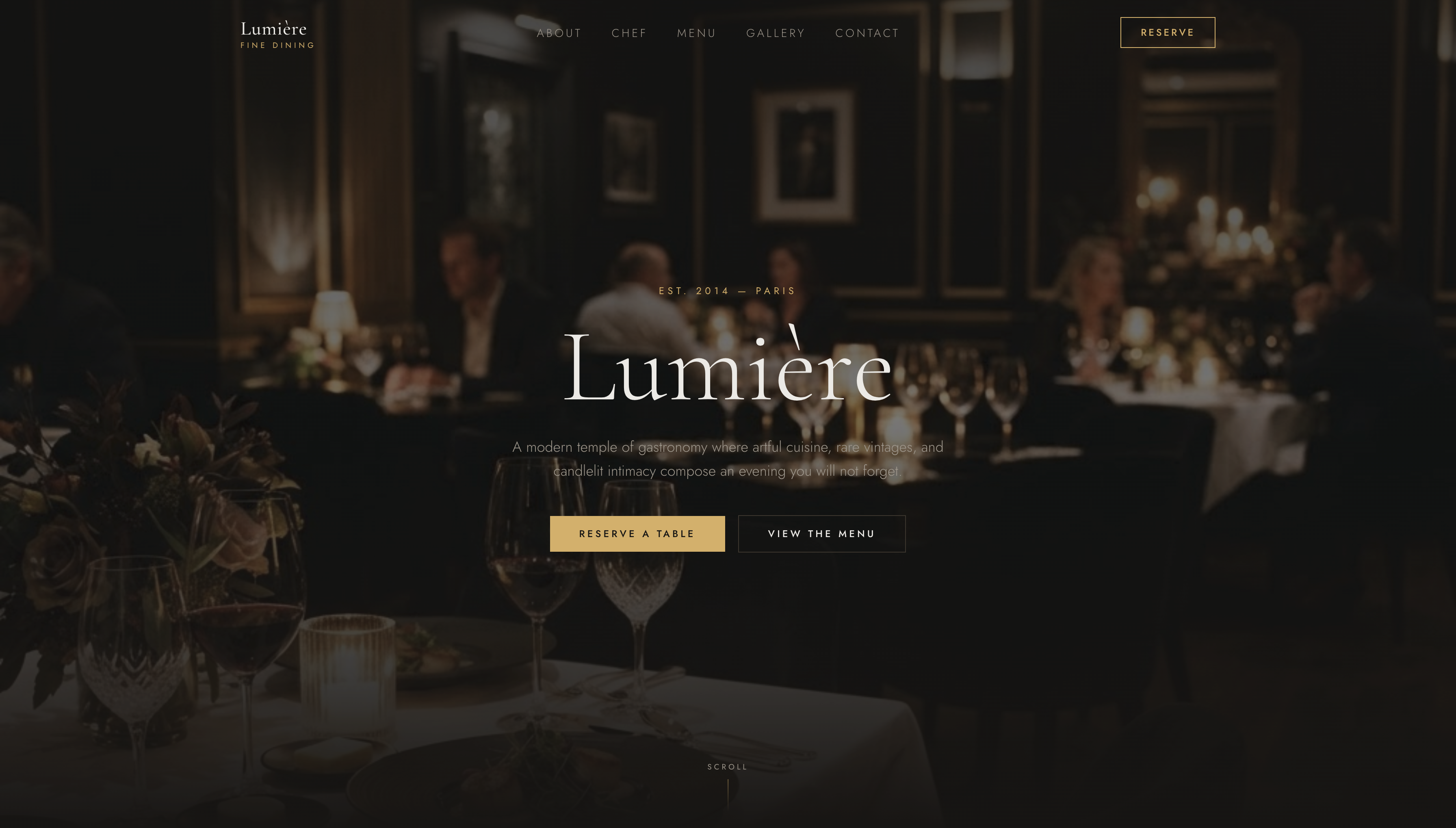 Luxury Restaurant Website project preview